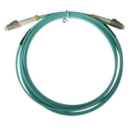 La aguamarina del duplex del LC OM3 colorea los cordones de remiendo de la fibra óptica de 2.0m m con pérdida baja del insertin