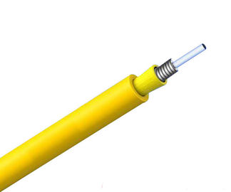 Cable óptico GJSJV de la fibra interior acorazada coaxial amarilla del color GJSJV con el almacenador intermediario apretado de 0.6m m