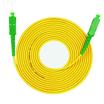 Fibra óptica Jumper Cable del cordón de remiendo de la fibra óptica del SC APC 3.0m m PVC/Yellow SM