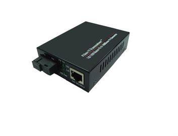 El medios convertidor del color RJ-45 del SC de Ethernet negra de la fibra óptica se aplica a la red de banda ancha del campus