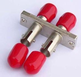 ST / PC Fiber Optic To Ethernet Adapter Singlemode Fiber Optic Coupler With Red Hat