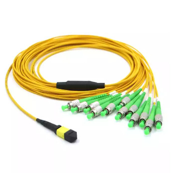 MPO To FC Fiber Optic Jumper 12 Fiber OM4 2.0mm Optic