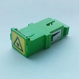 Dust shutter Fiber Optic Adapter , green hat optical fiber adapter