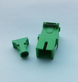 Dust shutter Fiber Optic Adapter , green hat optical fiber adapter