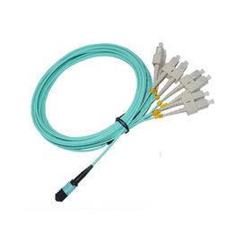 Aqua Blue Fiber Optic Patch Cord MTRJ To LC/UPC OM3 50/125 Duplex 2.0mm 5Mtrs OFNR