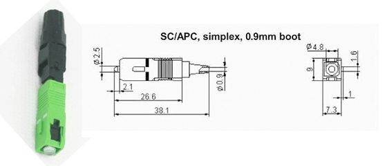 55MM Fiber Optic Connector Assembly