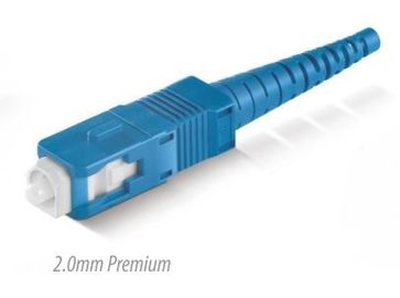 Vivienda azul material unimodal del simplex 2.0m m RohS del SC pc/upc del conector de la fibra óptica
