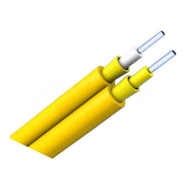 Cable óptico de la fibra interior coaxial de PVC/LSZH GJFJBV, Zipcord a dos caras ligero amarillo