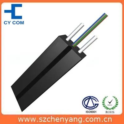 calidad 4 núcleos Sm Cable de caída de fibra óptica FTTH para interiores fábrica