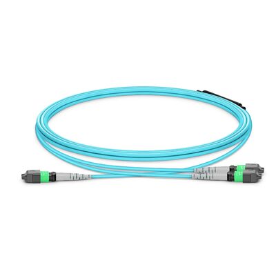 Calidad Cable de escape MTP con 8° APC Endface, OFNP de seguridad contra incendios, y 0,35dB bajo IL para enlaces de datos de alta velocidad Fábrica