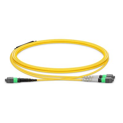 Calidad Cable de ruptura MTP con baja IL de 0,35 dB y extremo APC de 8° para enlaces de centro de datos con clasificación de seguridad contra incendios OFNP Fábrica