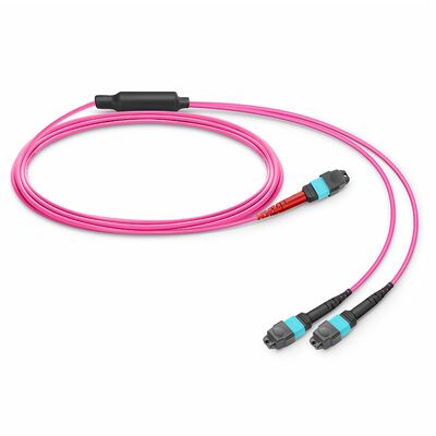 Calidad Cable de escape MTP con fibra OM4 y chaleco de seguridad contra incendios OFNP con baja IL de 0,35 dB Fábrica