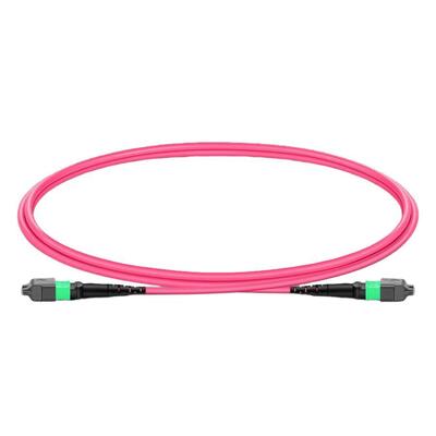 Calidad Cable de conexión MPO con fibra insensible a la curvatura, radio de curvatura mínimo de 7.5 mm y extremo APC para transceptores 400G Fábrica