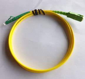 SC / APC to LC / APC Fiber Optic Patch Cord SM Simplex LSZH Cable